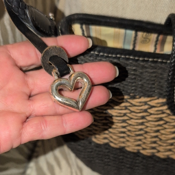 Brighton Black and Tan Woven Handbag With Hang Tag - Picture 4 of 12